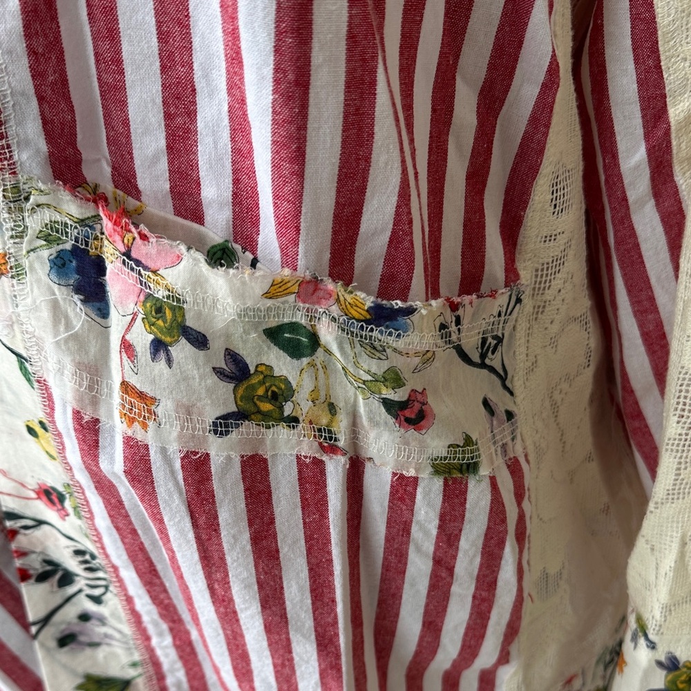 POL Red and White Striped Floral Cardigan NWOT - Picture 9 of 14